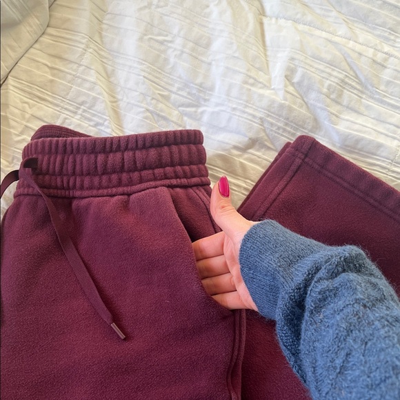 CRZ Yoga Maroon Fleece Sweatpants - Picture 3 of 10